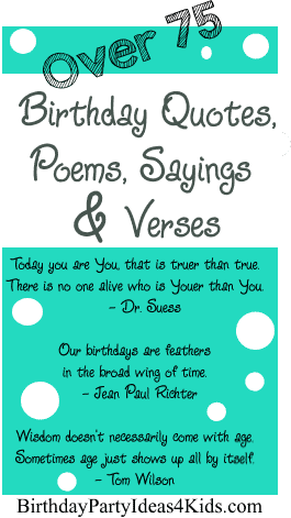 Happy Birthday Quotes, Verses, Sayings and Poems
