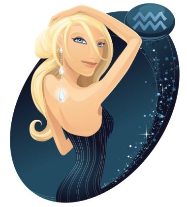 Miss Aquarius, with the other signs: harmony, conflicts, neutraliy, hot and cold