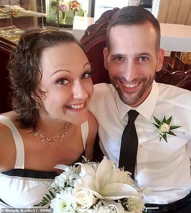 Special: During the tough few years they spent battling cancer, the couple renewed their vows twice - once in Las Vegas, where they are pictured, and again in Oahu, Hawaii