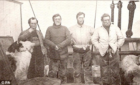 Shared phenomenon: Sir Ernest Shackleton (second from left) and his team all sensed another person with them while on a treacherous Antarctic expedition