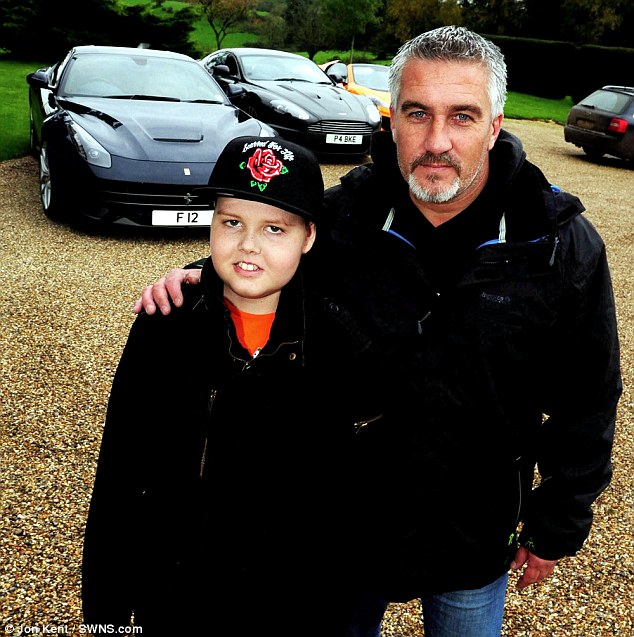 TV star Paul Hollywood helped Deryn fulfill a dream by taking him for a spin in a series of fancy cars
