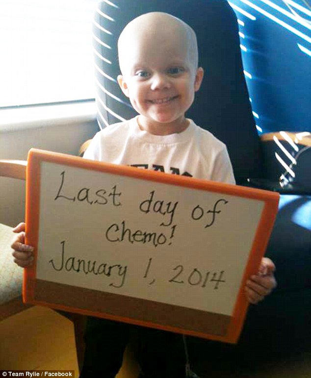 Fighting spirit: Rylie has beaten the kidney cancer she was suffering from