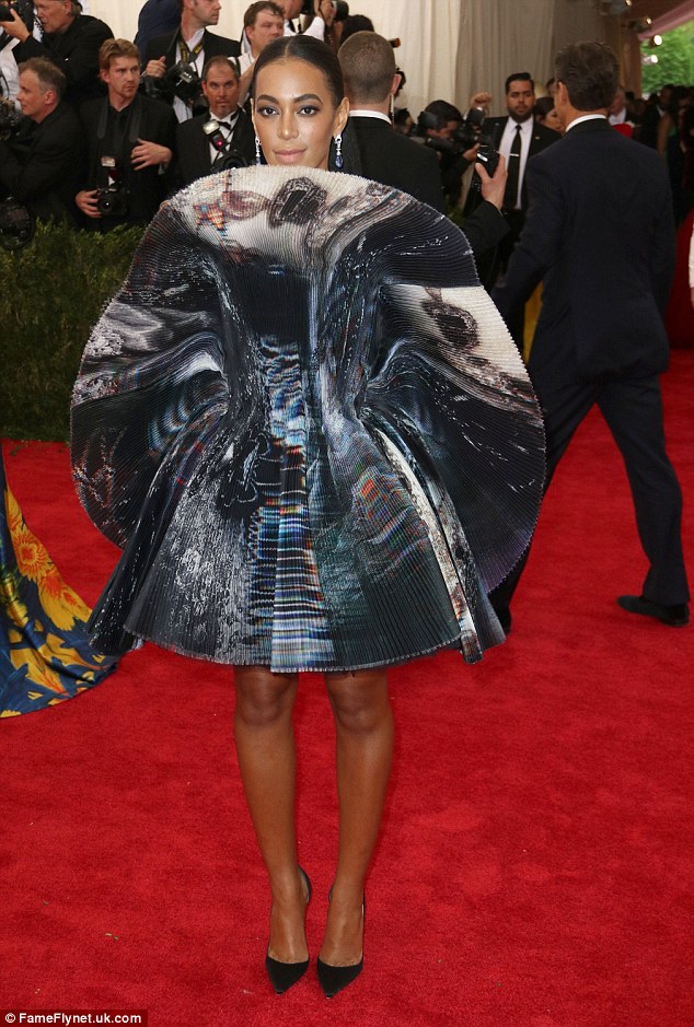High fashion: She also appeared in a polarizing outfit by designer Giles Deacon at the MET Gala in May 