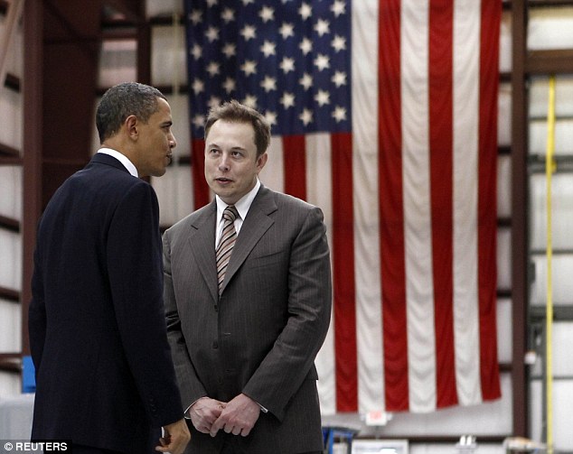Mover and shaker: Here with President Obama, Musk, is on track to be America