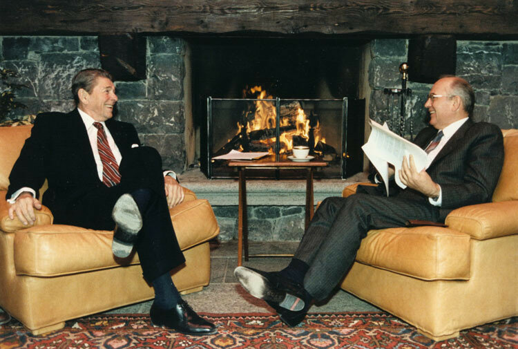 Reagan and Gorbachev at the first Summit in Geneva - 19 November 1985.jpg