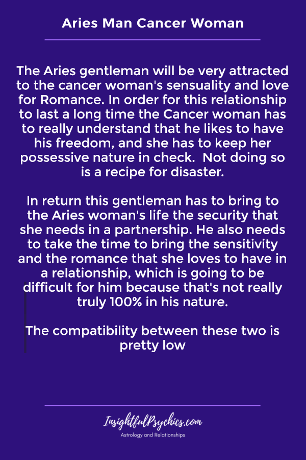 aries man with cancer woman