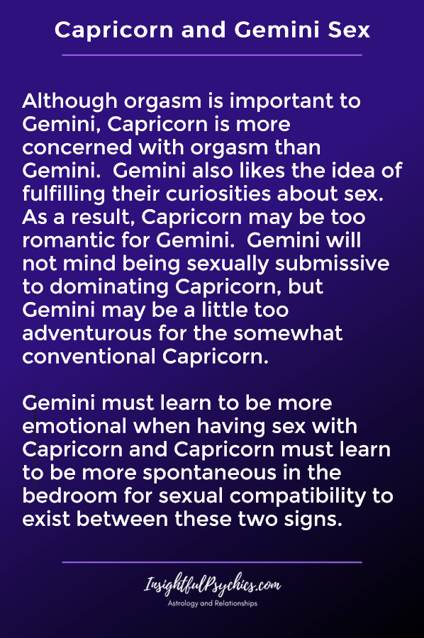 capricorn and gemini sexually compatible