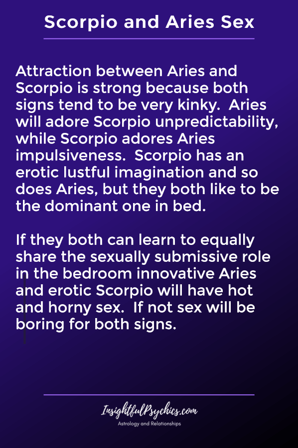 scorpio and aries sexually compatible