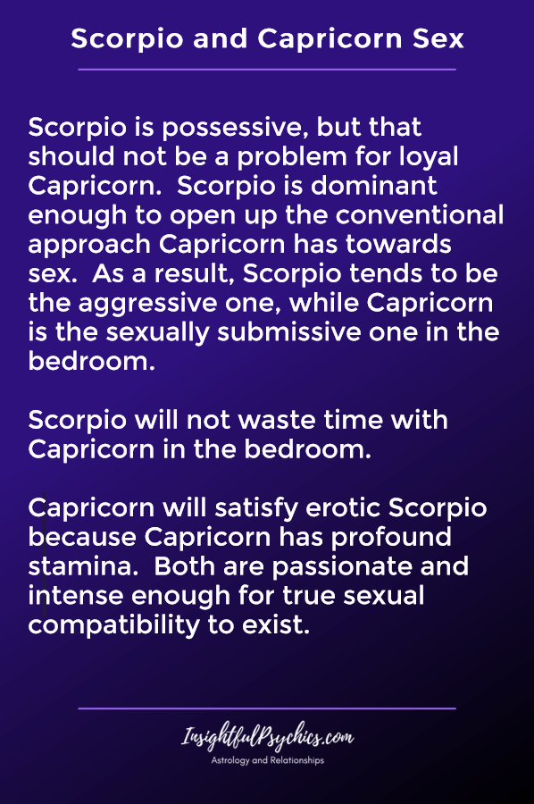 scorpio and capricorn sexually compatible