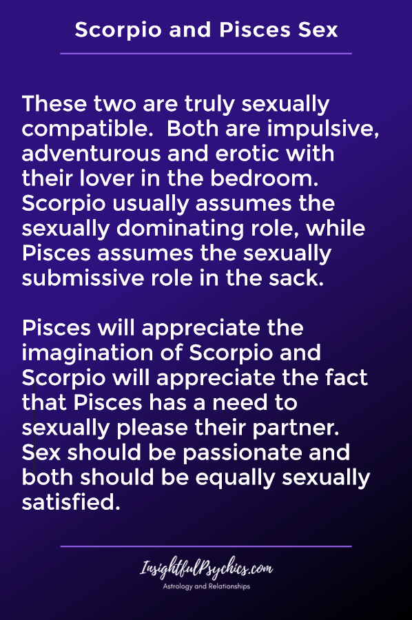 scorpio and pisces sexually compatible