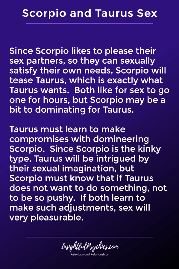 scorpio and taurus sexually compatible