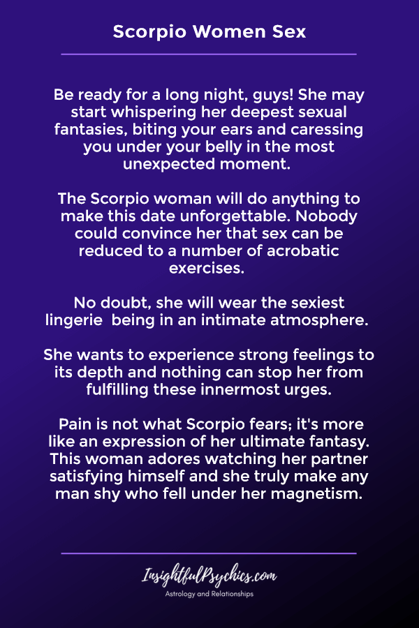 Scorpio Woman Sex traits
