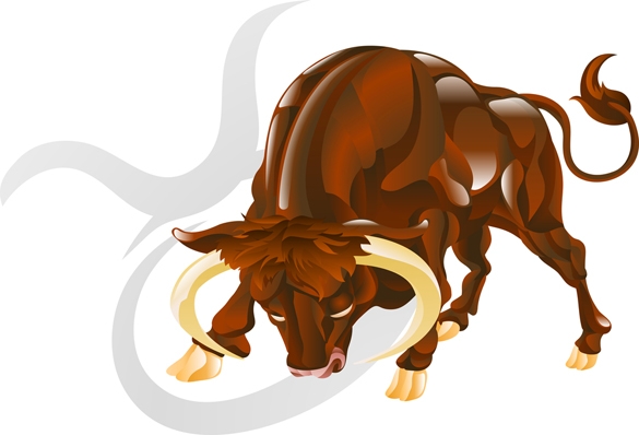 Illustration representing Taurus the bull star or birth sign