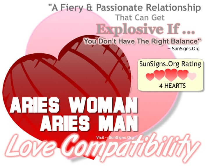 Aries Woman And Aries Man Compatibility . A Fiery And Passionate Relationship That Can Get Explosive.