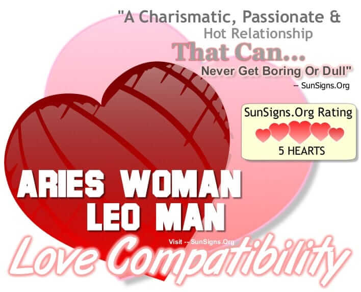aries woman leo man compatibility