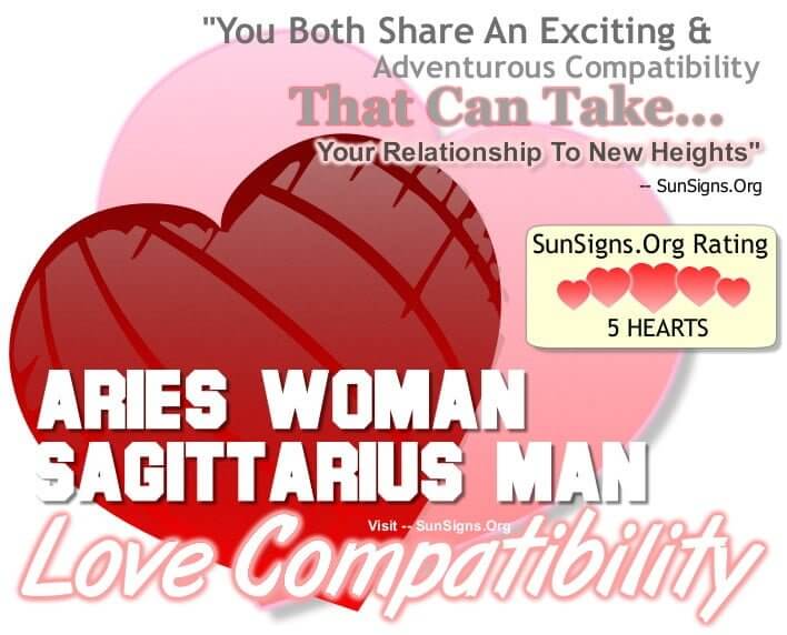 aries woman sagittarius man compatibility. You Both Share An Exciting And Adventurous Relationship