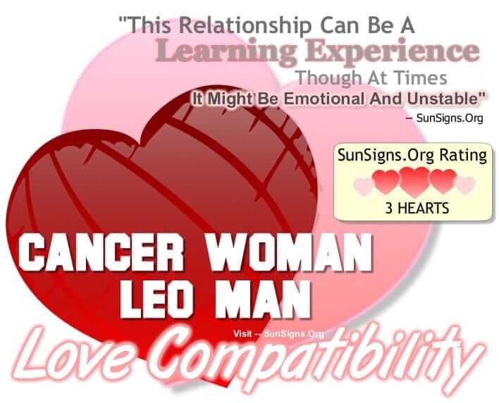 cancer woman leo man