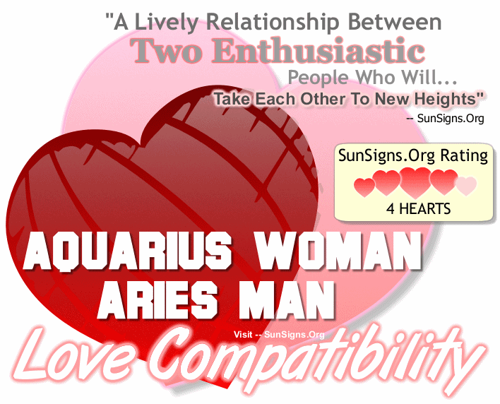 Aquarius Woman Aries Man Love Compatibility