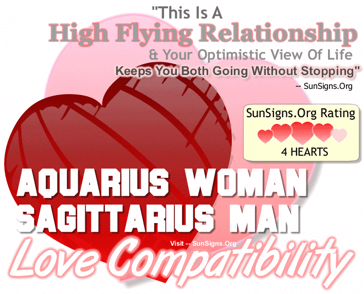 Aquarius Woman Sagittarius Man Love Compatibility