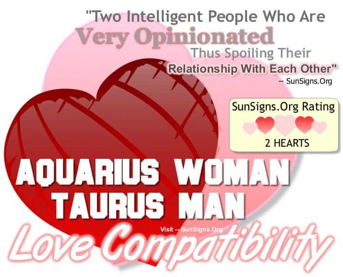 aquarius woman taurus man
