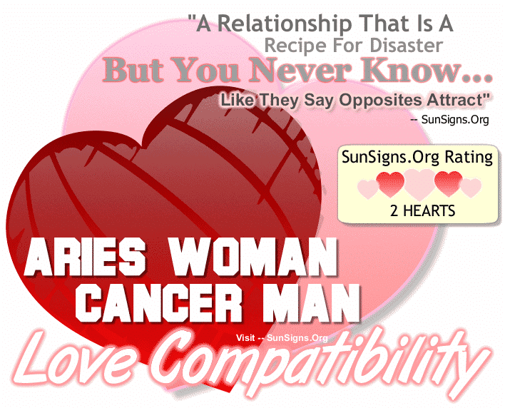 Aries Woman Cancer Man Love Compatibility
