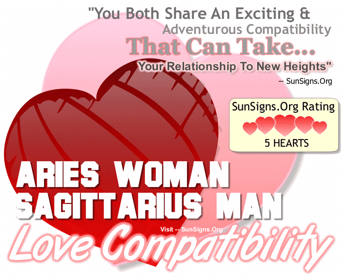 Aries Woman Sagittarius Man Love Compatibility