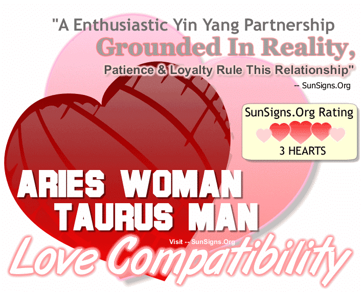 Aries Woman Taurus Man Love Compatibility
