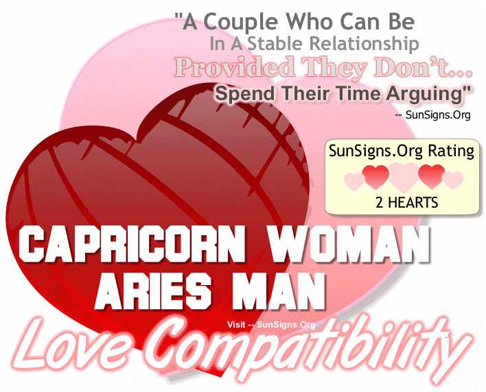 Capricorn Woman Aries Man Love Compatibility