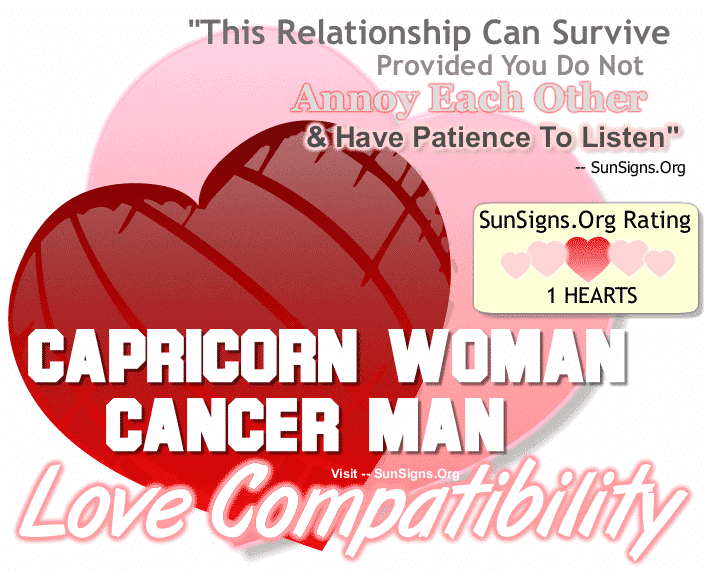 Capricorn Woman Cancer Man Love Compatibility