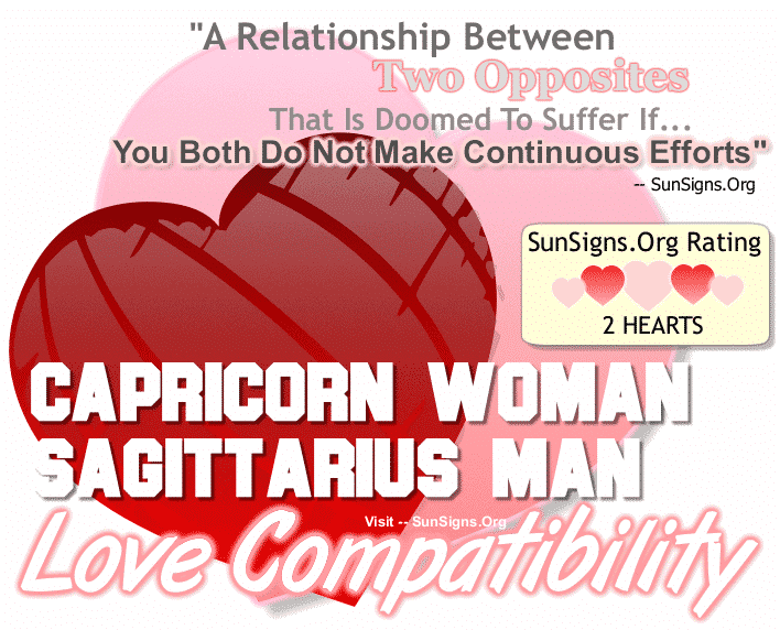 Capricorn Woman Sagittarius Man Love Compatibility