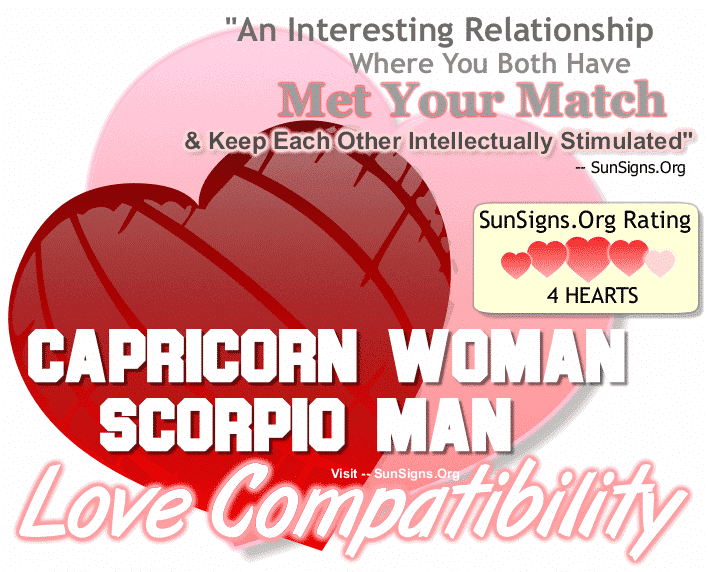 Capricorn Woman Scorpio Man Love Compatibility