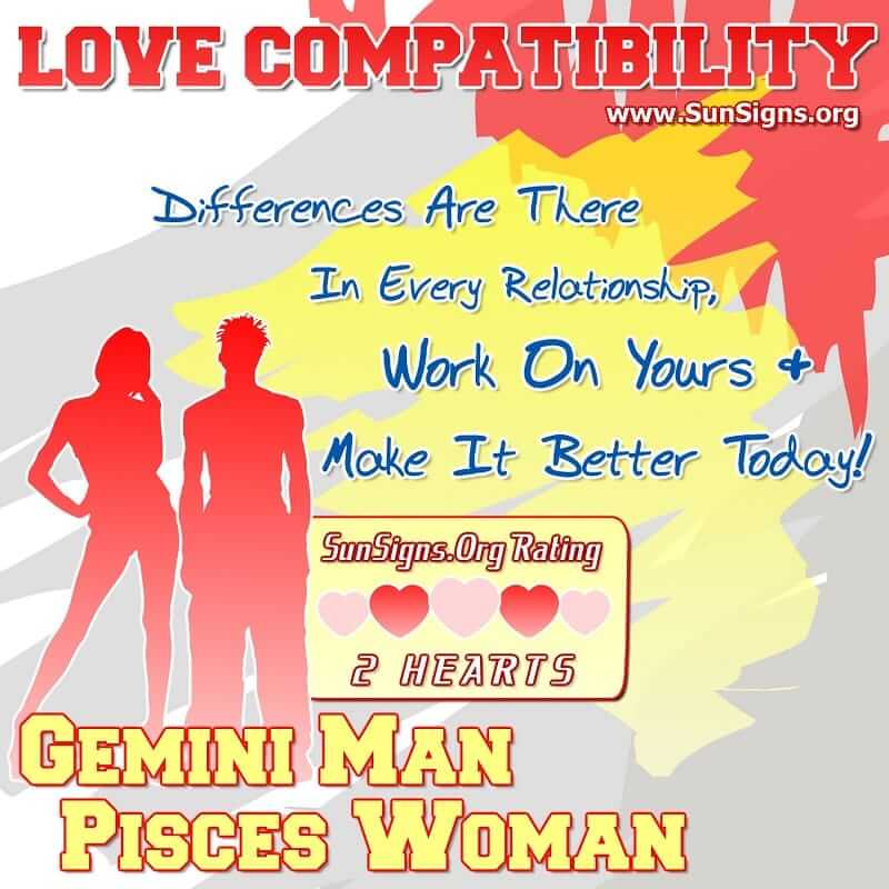 gemini man pisces woman love compatibility