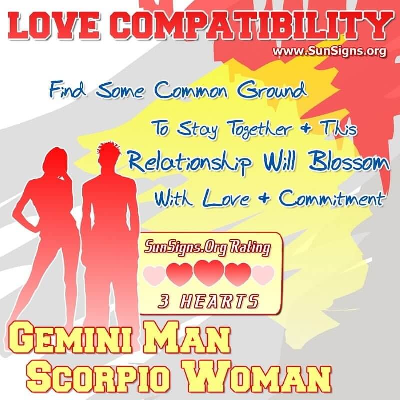 gemini man scorpio woman love compatibility