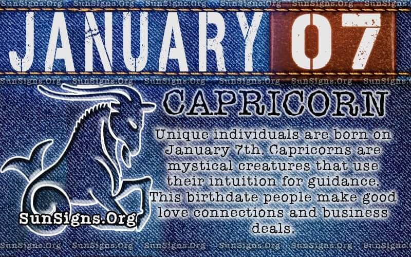 january 7 capricorn birthday calendar