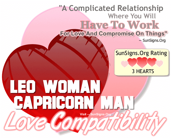 Leo Woman Capricorn Man Love Compatibility