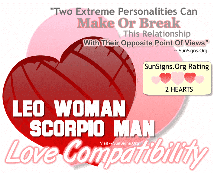Leo Woman Scorpio Man Love Compatibility