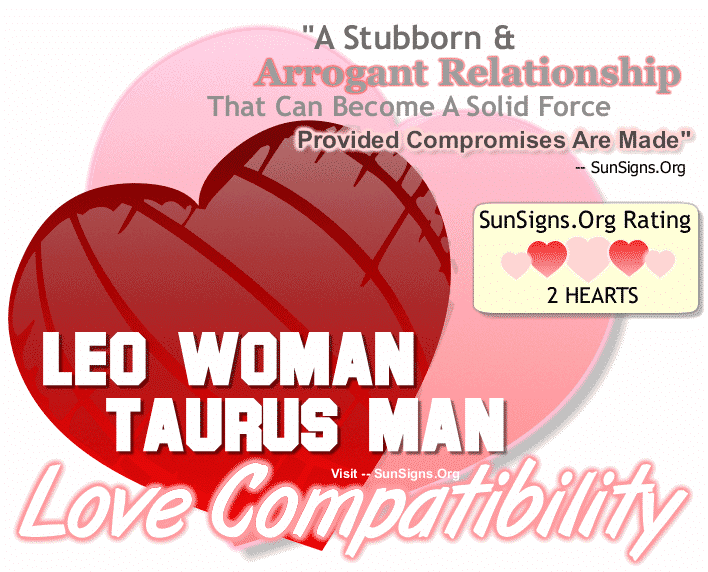 Leo Woman Taurus Man Love Compatibility