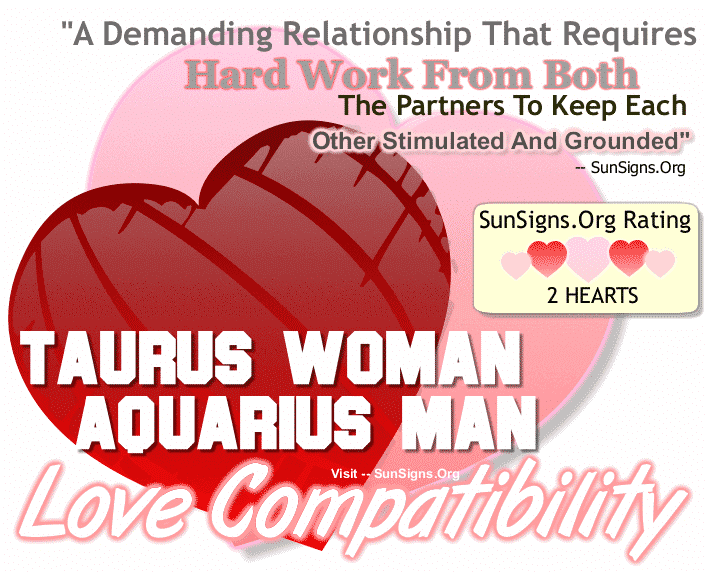 Taurus Woman Aquarius Man Love Compatibility