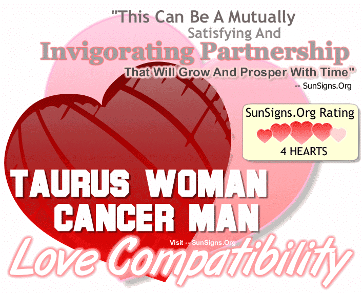 Taurus Woman Cancer Man Love Compatibility