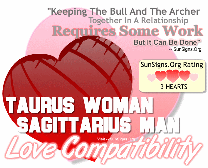 Taurus Woman Sagittarius Man Love Compatibility