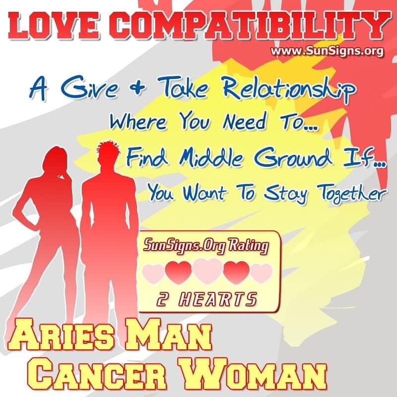 Aries Man And Cancer Woman Love Compatibility A Give And Take Relationship Where You Need To Find Middle Ground If You Want To Stay Together