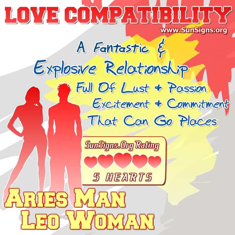 Aries Man And Leo Woman Love Compatibility A Fantastic And Explosive Relationship Full Of Lust, Passion, Excitement And Commitment That Can Go Places