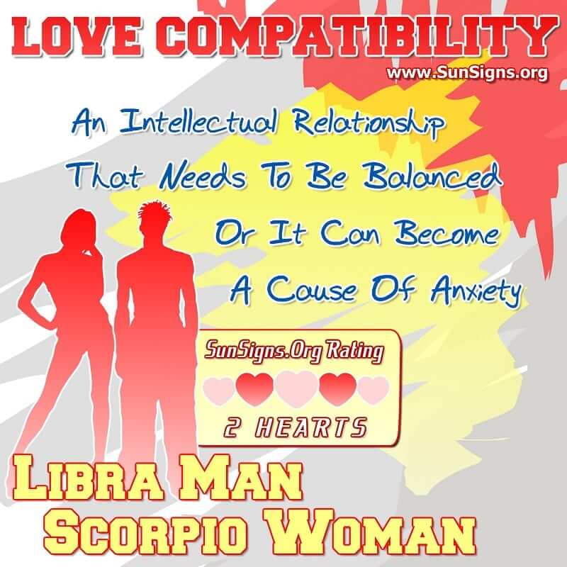 Libra Man Scorpio Woman Love Compatibility. An Intellectual Relationship That Needs To Be Rightly Balanced Or It Can Become A Cause Of Anxiety.
