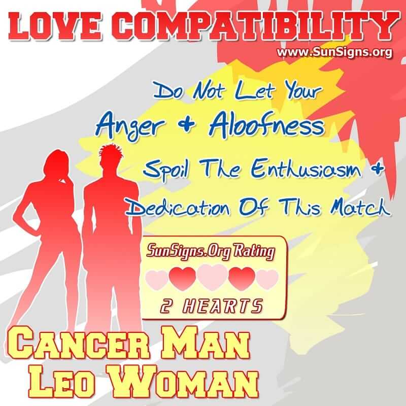 Cancer Man And Leo Woman Love Compatibility