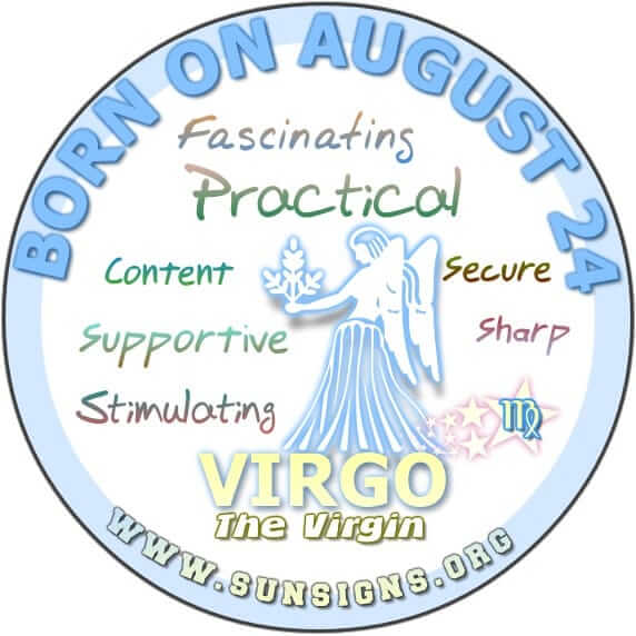 IF YOUR BIRTHDATE IS ON AUGUST 24, then you are a Virgo.