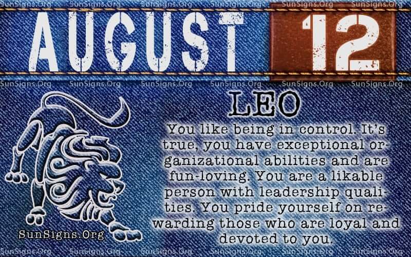 august 12 leo birthday calendar
