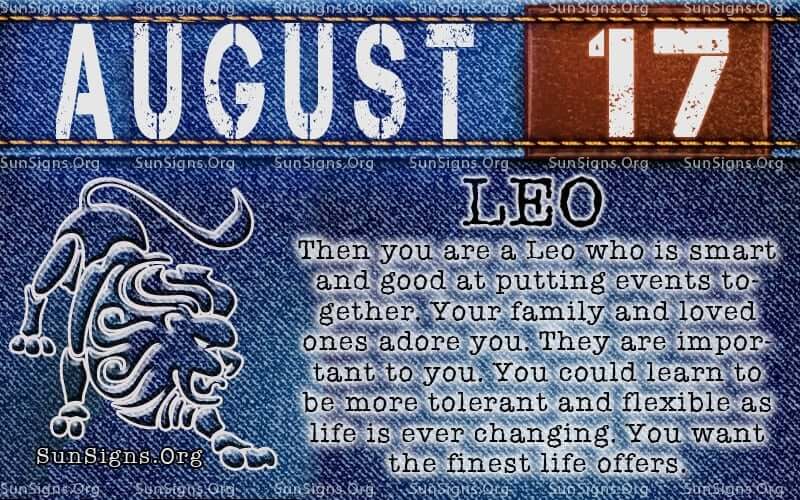 august 17 leo birthday calendar