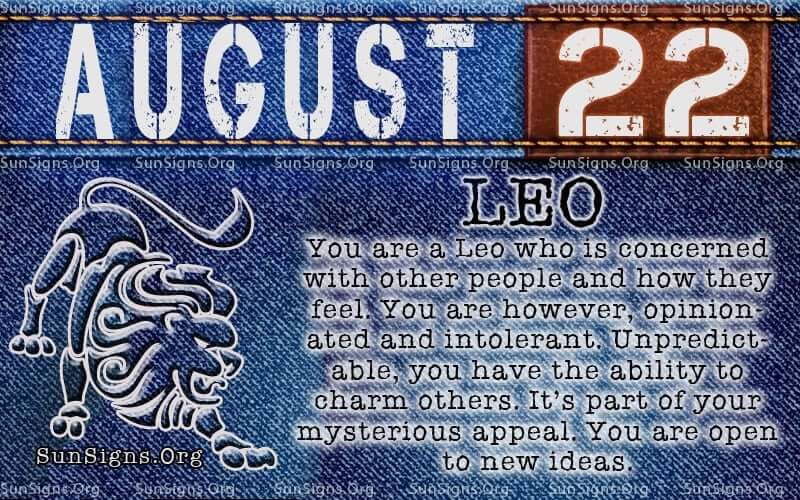 august 22 leo birthday calendar