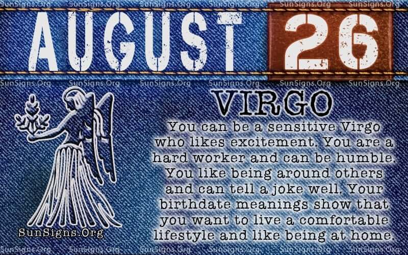 august 26 virgo birthday calendar