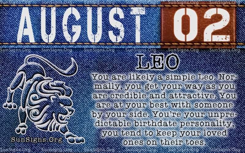august 2 leo birthday calendar
